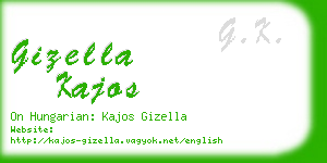 gizella kajos business card